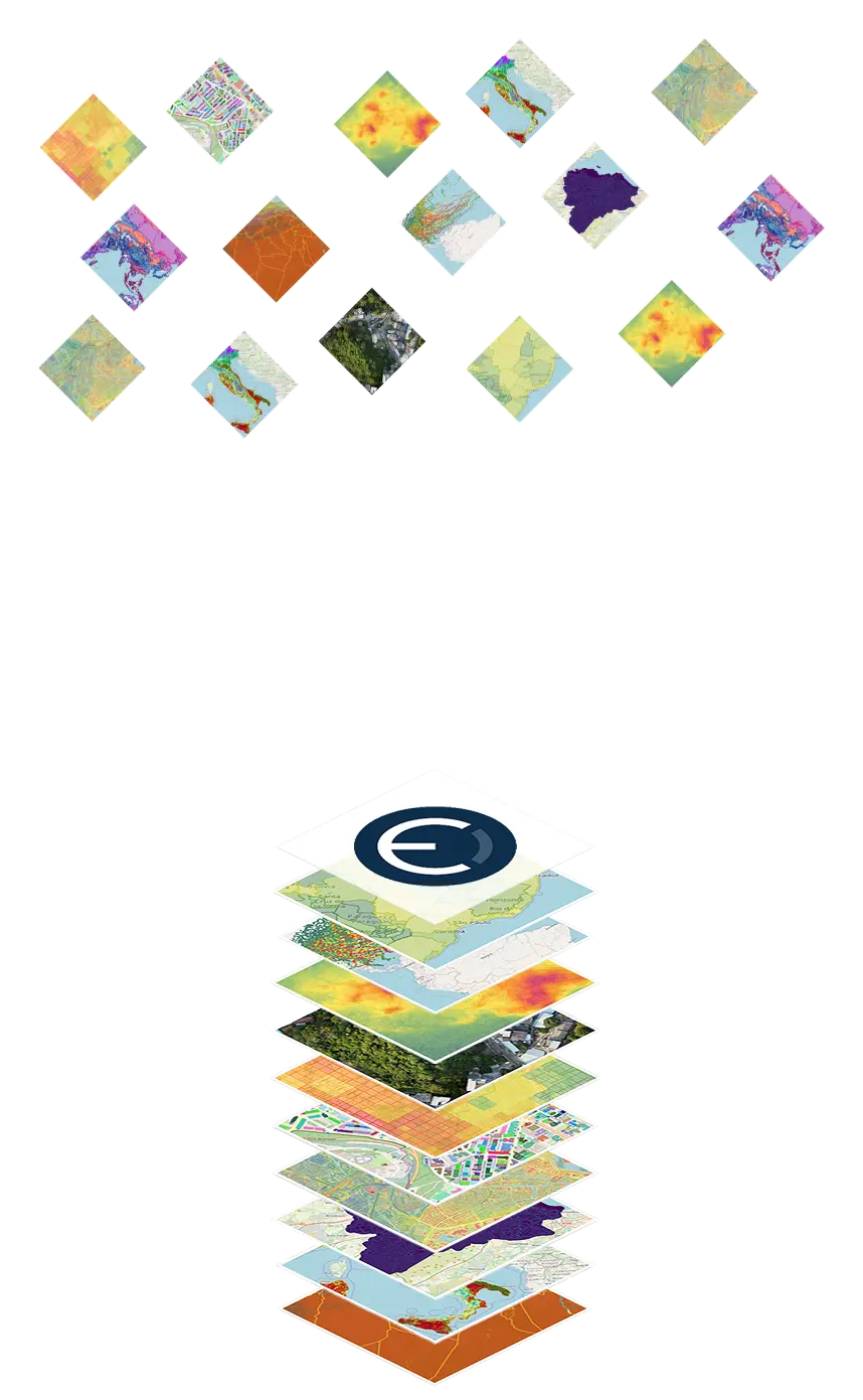 Scattered spatial tiles organized into a structured stack